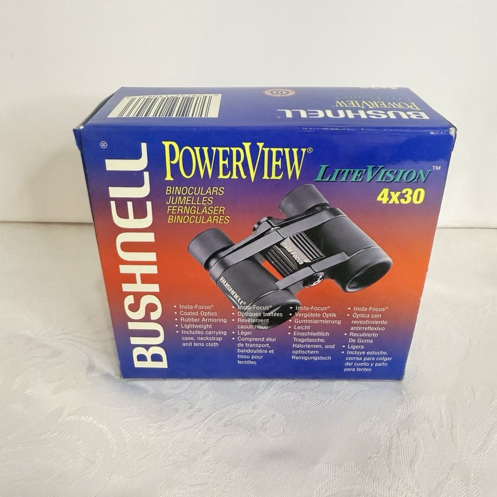 Bushnell PowerView LiteVision Insta Focus binoculars 4x30 New In‎ Box - Picture 13 of 13